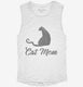 Cat Mom white Womens Muscle Tank
