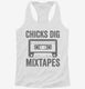 Chicks Dig Mixtapes white Womens Racerback Tank