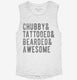 Chubby Tattooed Bearded And Awesome white Womens Muscle Tank