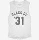 Class Of 2031 white Womens Muscle Tank