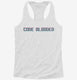 Code Blooded white Womens Racerback Tank