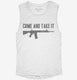 Come and take it AR-15 white Womens Muscle Tank