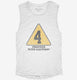 Construction Sign 4th Birthday  Womens Muscle Tank