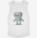 Cool Robot white Womens Muscle Tank