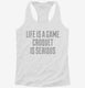 Croquet Is Serious white Womens Racerback Tank
