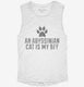 Cute Abyssinian Cat Breed white Womens Muscle Tank