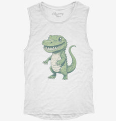 Cute Baby Alligator Womens Muscle Tank