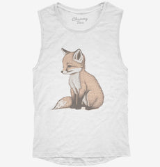 Cute Baby Fox Womens Muscle Tank