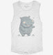 Cute Baby Hippo white Womens Muscle Tank