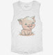 Cute Baby Pig white Womens Muscle Tank