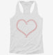 Cute Baseball Heart Stitches  Womens Racerback Tank