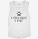 Cute Bearded Collie Dog Breed white Womens Muscle Tank