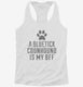 Cute Bluetick Coonhound Dog Breed white Womens Racerback Tank