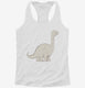 Cute Brachiosaurus Dinosaur  Womens Racerback Tank