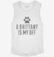 Cute Brittany Dog Breed white Womens Muscle Tank