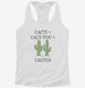 Cute Cacti Plus Cact You Equals Cactus  Womens Racerback Tank
