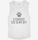 Cute Chausie Cat Breed white Womens Muscle Tank
