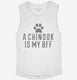 Cute Chinook Dog Breed white Womens Muscle Tank