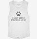 Cute Curly-Coated Retriever Dog Breed white Womens Muscle Tank