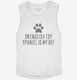Cute English Toy Spaniel Dog Breed white Womens Muscle Tank