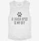 Cute Lhasa Apso Dog Breed white Womens Muscle Tank
