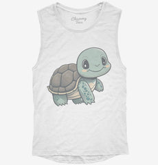 Cute Little Turtle Womens Muscle Tank
