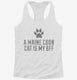 Cute Maine Coon Cat Breed white Womens Racerback Tank