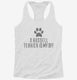 Cute Russell Terrier Dog Breed white Womens Racerback Tank