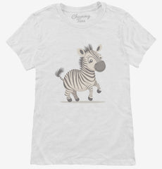 Cute Safari Animal Zebra Womens T-Shirt
