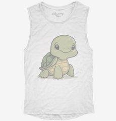 Cute Turtle Womens Muscle Tank