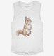 Cute Woodlands Squirrel white Womens Muscle Tank
