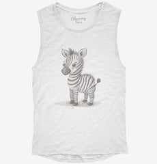 Cute Zebra Womens Muscle Tank