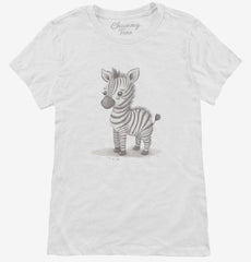 Cute Zebra Womens T-Shirt