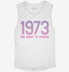 Defend Roe 1973 Women's Right to Choose Womens Muscle Tank