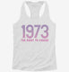 Defend Roe 1973 Women's Right to Choose white Womens Racerback Tank