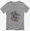 Devil Playing Fiddle Womens Vneck