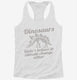 Dinosaurs Didn't Believe in Climate Change Either white Womens Racerback Tank
