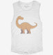 Diplodocus Graphic white Womens Muscle Tank