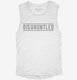 Disgruntled white Womens Muscle Tank