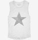 Distressed Star white Womens Muscle Tank