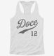 Doce white Womens Racerback Tank