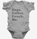 Dogs Coffee Couch Me  Infant Bodysuit