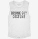 Drunk Guy Costume white Womens Muscle Tank