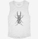 Entomologist Stag Beetle Insect white Womens Muscle Tank