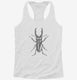 Entomologist Stag Beetle Insect white Womens Racerback Tank