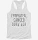 Esophagael Cancer Survivor white Womens Racerback Tank
