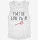 Evil Twin white Womens Muscle Tank