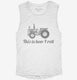 Farm Tractor This Is How I Roll white Womens Muscle Tank