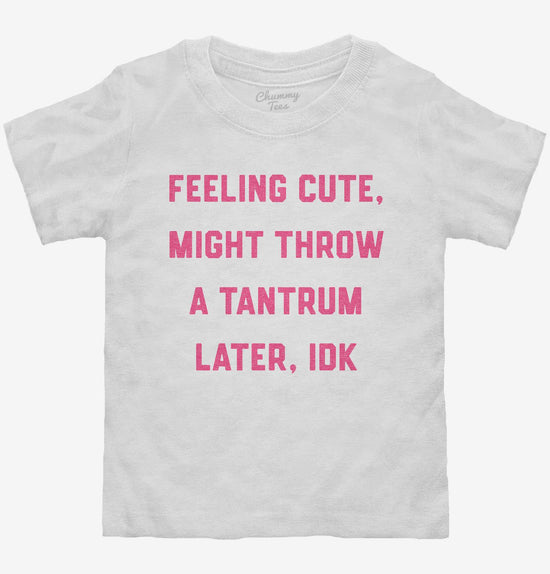 Feeling Cute Might Throw a Tantrum Later T-Shirt