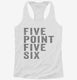 Five Point Five Six white Womens Racerback Tank
